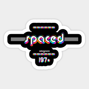 Spaced 1970 ColorGroove Retro-Rainbow-Tube nostalgia (wf) Sticker